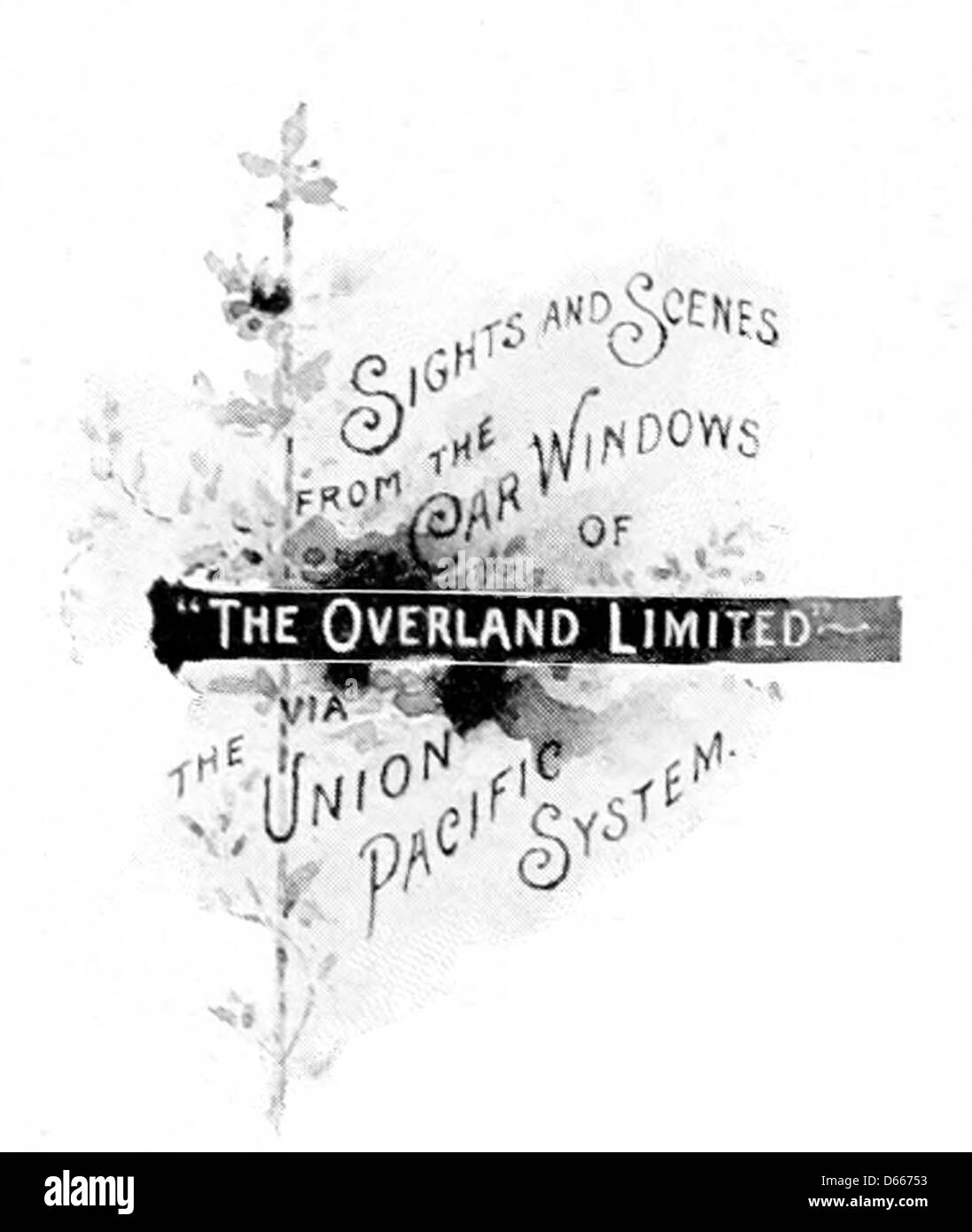 Una fotografia del 1897 del treno Overland Limited, uno dei principali treni passeggeri a lunga percorrenza negli Stati Uniti. Gestito dalla Union Pacific, era noto per il suo servizio di lusso, che collegava Chicago e la California. L'immagine mette in evidenza la grandezza e il significato storico di questo iconico servizio ferroviario nel viaggio americano della fine del XIX secolo. Foto Stock