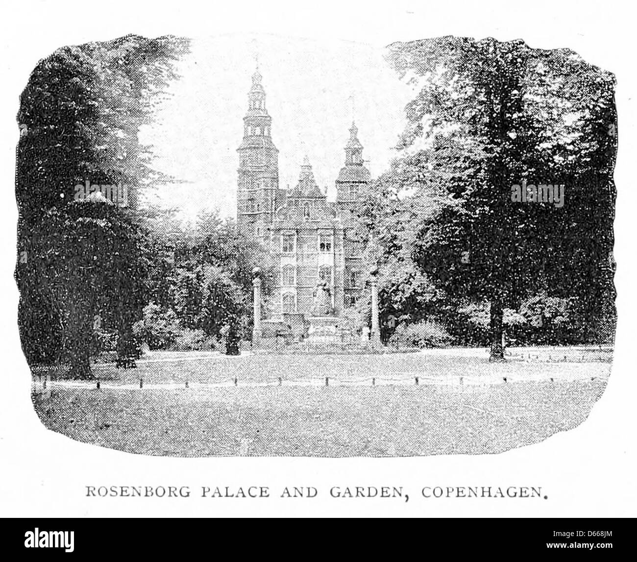 Questo diario di viaggio del 1898 descrive in dettaglio una vacanza estiva attraverso Islanda, Norvegia, Svezia e Russia, inclusa una visita al Palazzo Rosenborg e ai giardini di Copenaghen. Il libro mette in evidenza la bellezza panoramica, i monumenti culturali e i siti storici notevoli incontrati durante il viaggio attraverso l'Europa settentrionale. Foto Stock