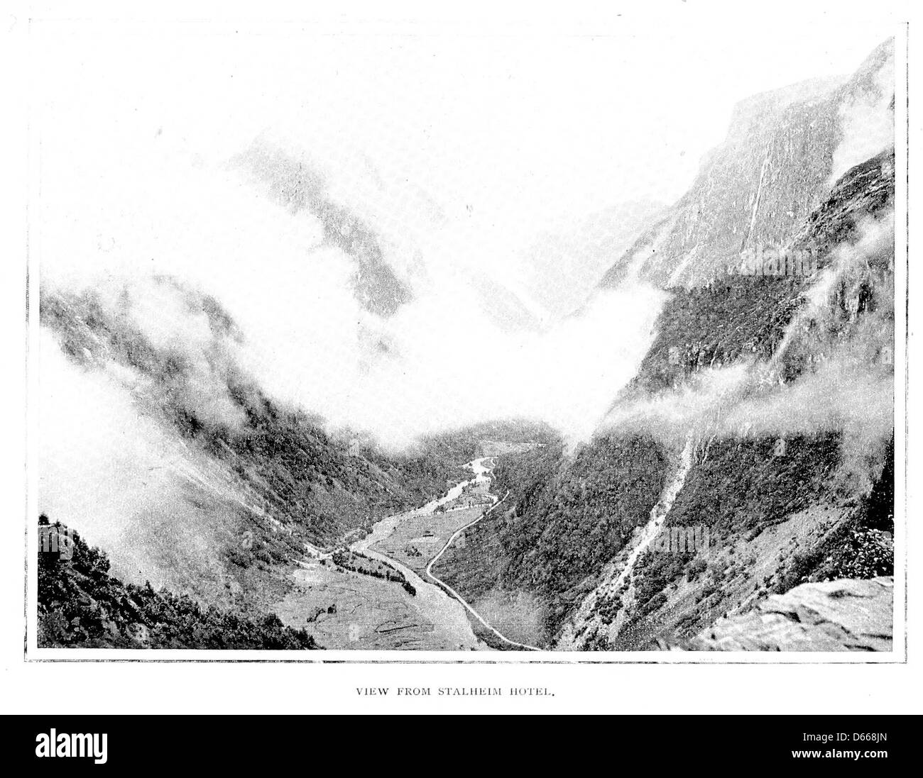 Una fotografia di una vacanza estiva del 1898 in Islanda, Norvegia, Svezia e Russia. L'immagine mostra i paesaggi naturali di questi paesi del nord, tra cui ghiacciai, montagne e panorami rurali. Foto Stock