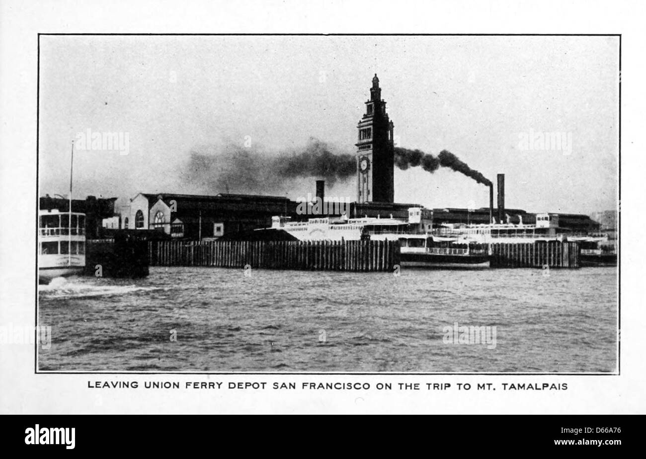 Un viaggio sulla ferrovia crookedest nel mondo, Mt. Tamalpais, Cal (1907) Foto Stock