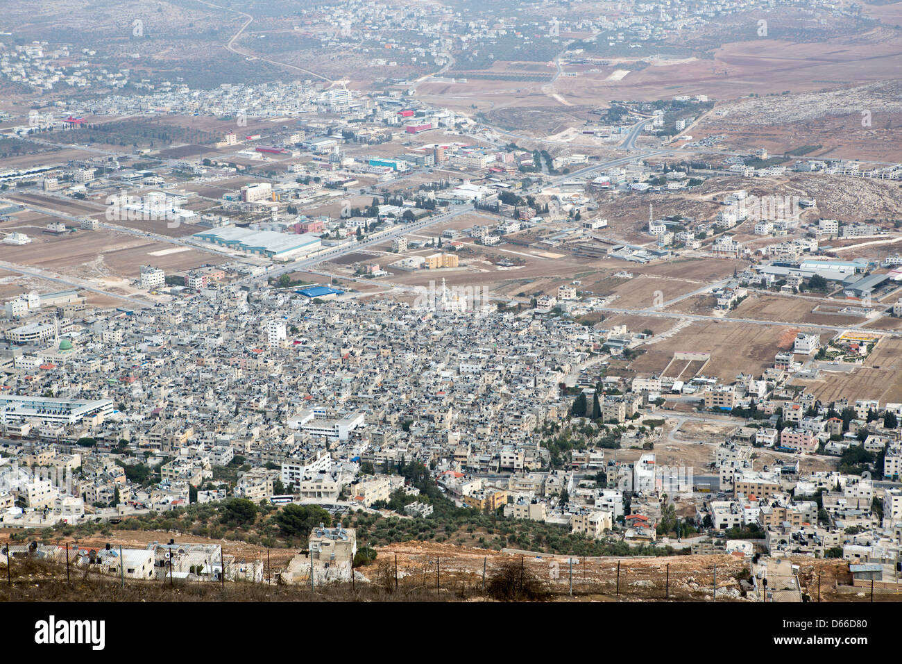 Sichem (Nablus). Vista che domina dal monte Gerezim. Foto Stock