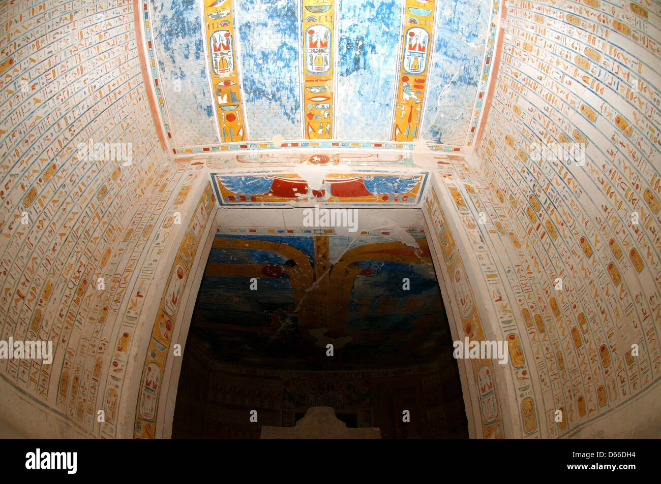 L'interno di Ramesse IV KV2 tomba reale, est la Valle dei Re, Luxor (TEBE), Egitto, Africa Foto Stock