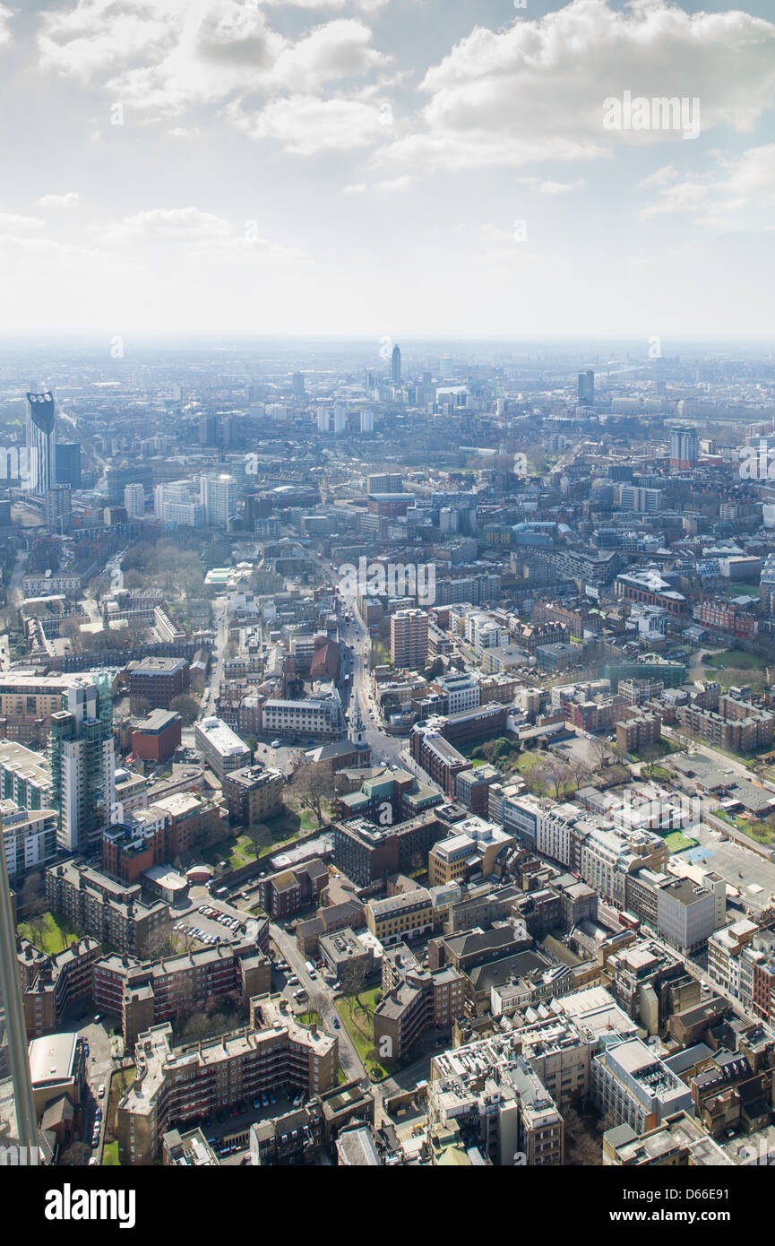 Vista dalla Shard, London, Regno Unito Foto Stock