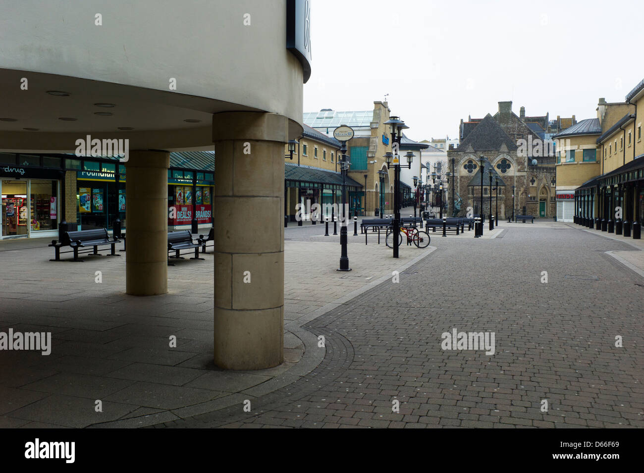 Vuoto shopping centre, Hastings, Regno Unito Foto Stock