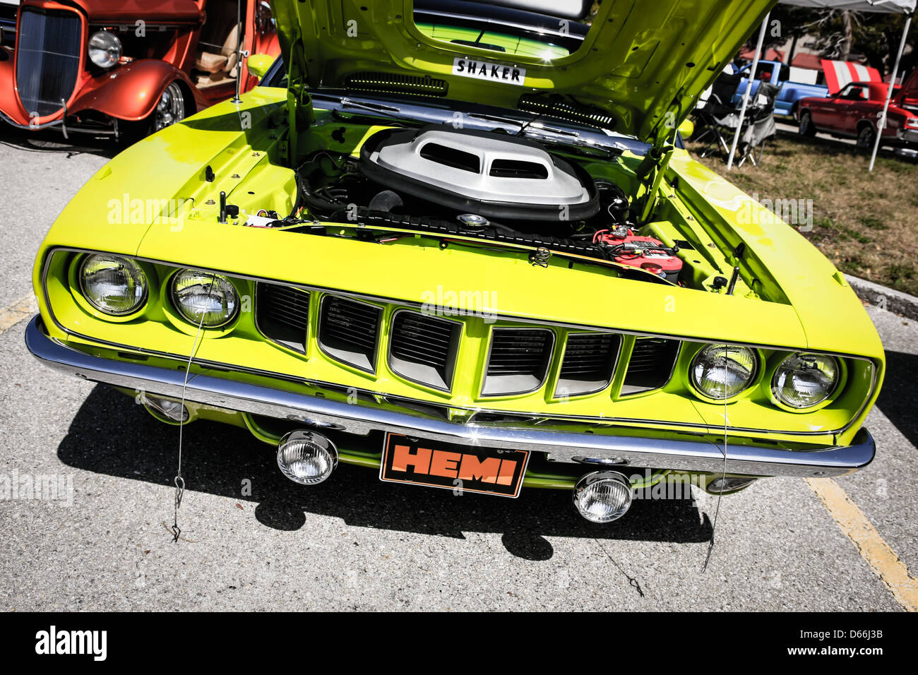 1970 Dodge Challenger con un 7,0 litro motore Hemi Foto Stock