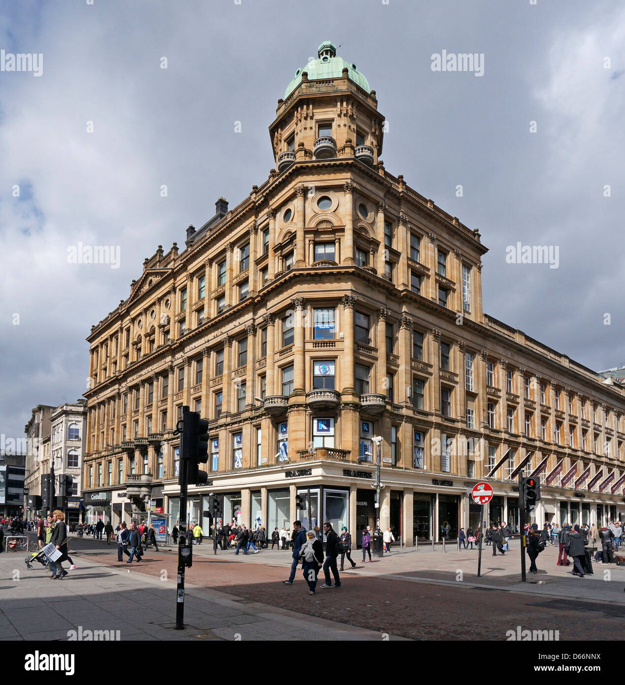 House of Fraser department store nell'angolo di Buchanan Street e Argyle Street a Glasgow Scozia Scotland Foto Stock