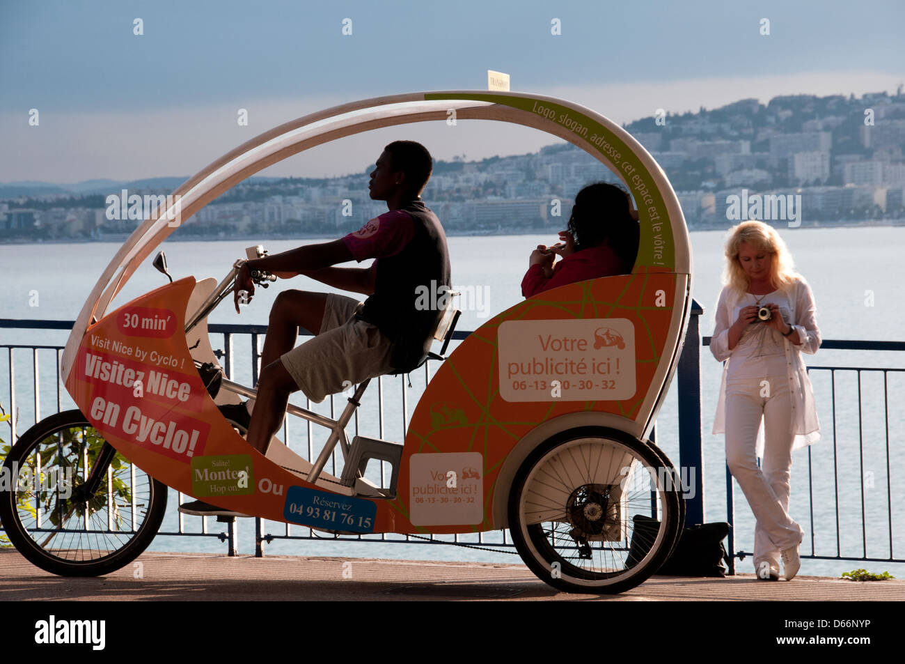 Cyclo Turistica Costa Azzurra Nizza Francia Foto Stock