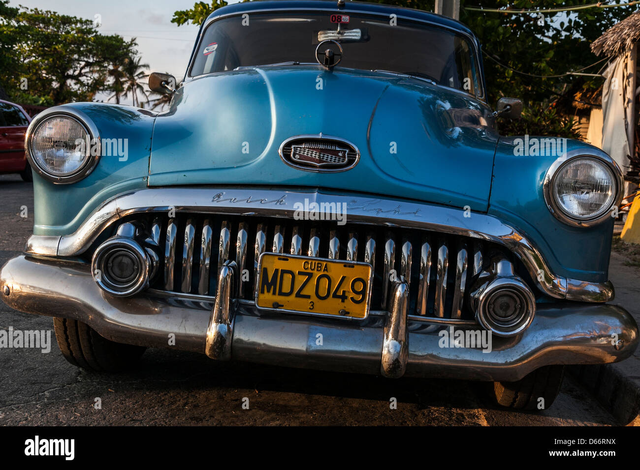 Vecchio Blu Buick auto, Cuba Foto Stock