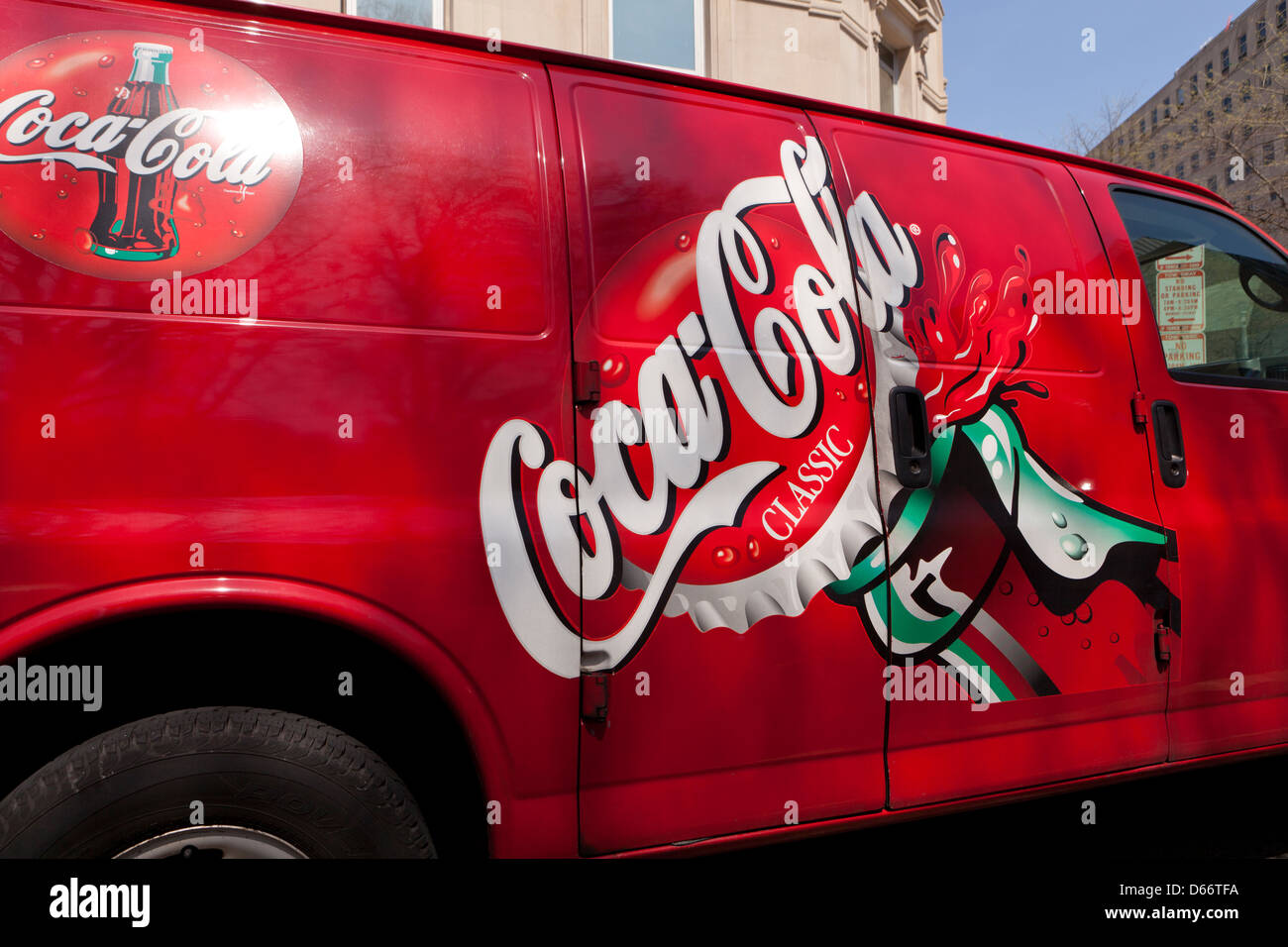 Coca Cola consegna van - USA Foto Stock