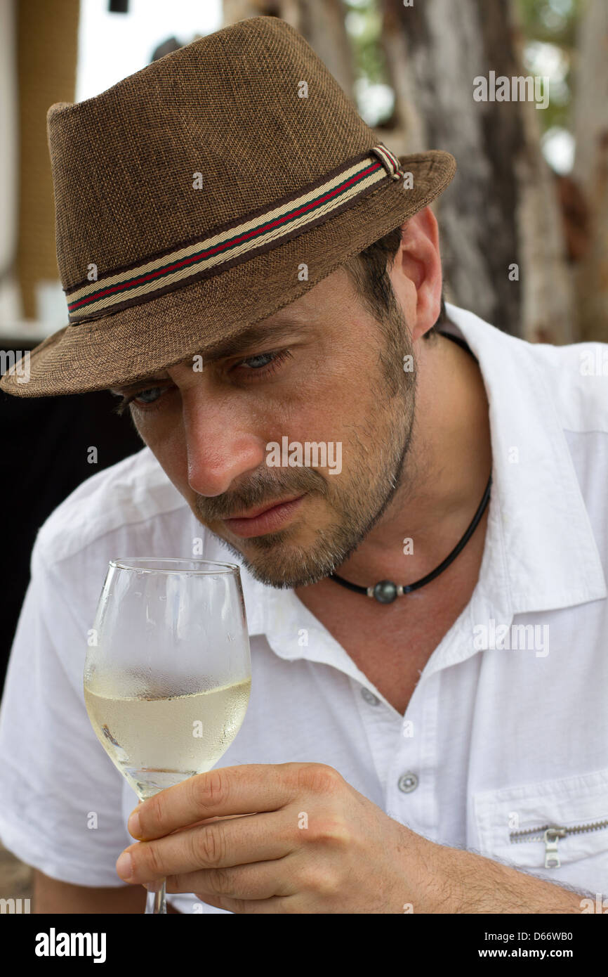 degustazione di vini Foto Stock