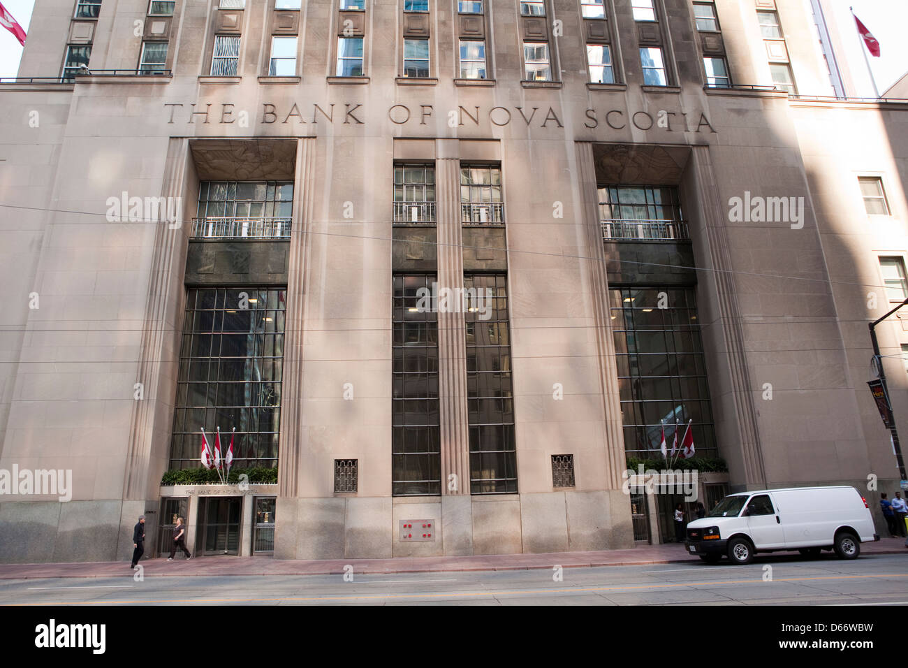 Una vista della banca della Nova Scotia edificio nel centro di Toronto, Canada Foto Stock