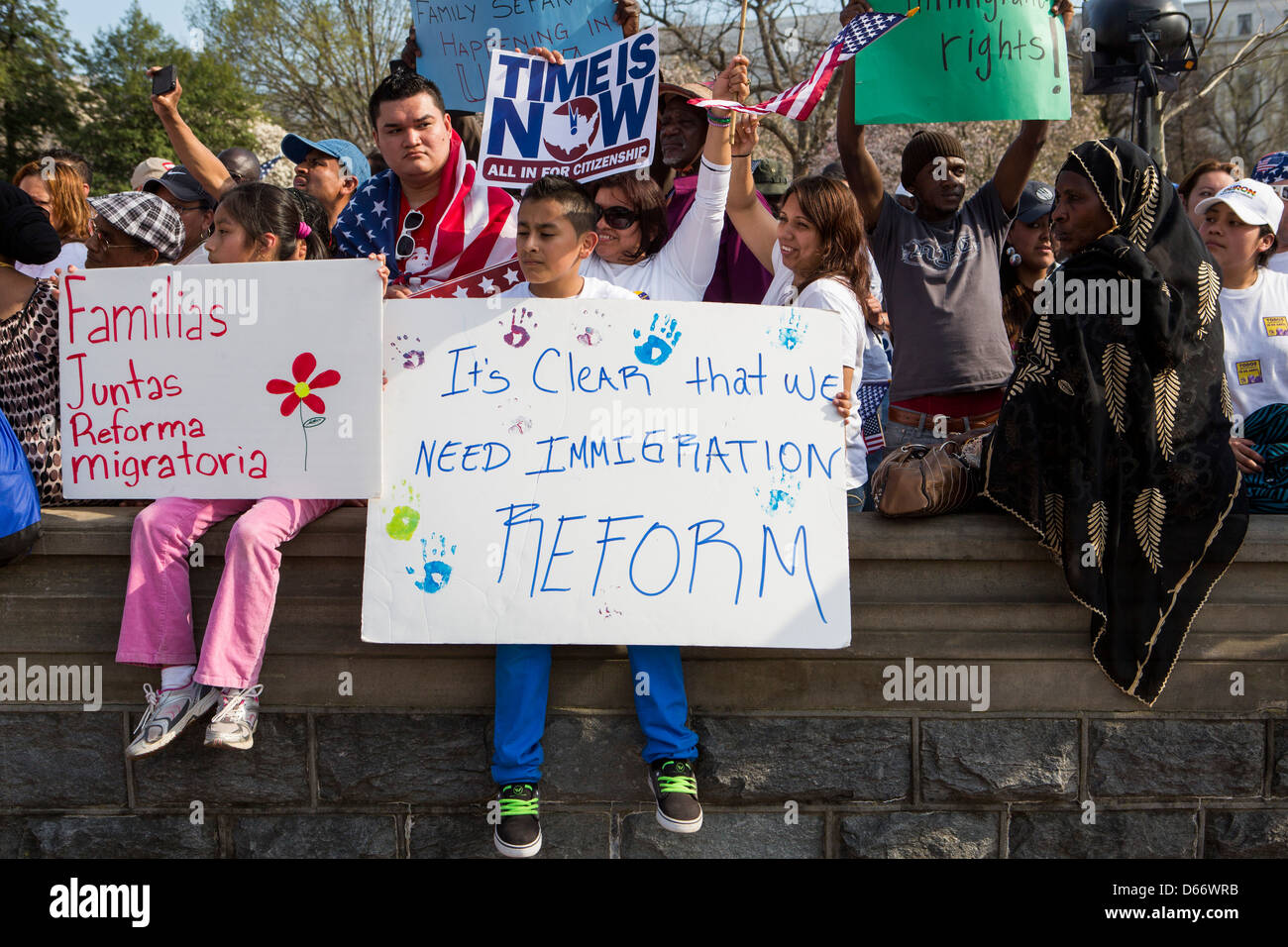 Un pro riforma dell immigrazione rally presso la United States Capitol Building. Foto Stock