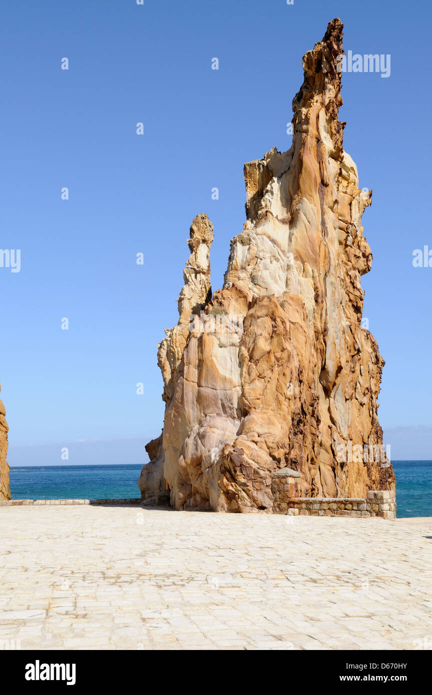 Gli aghi les Aiguilles su Tabarka Beach Coral Coast Tunisia Foto Stock
