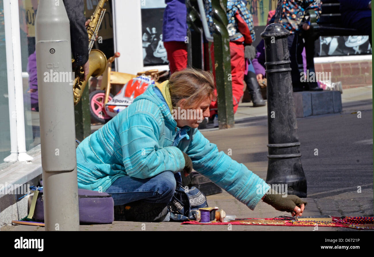 Street trader stroud gloucestershire Foto Stock