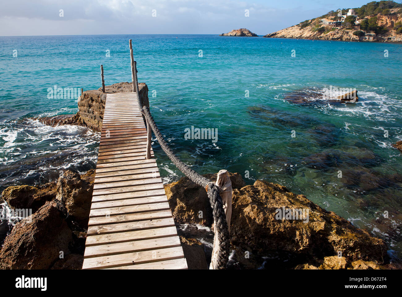 Cala d'Hort cove in Sant Josep de sa Talaia, Ibiza, Illes Balears, Spagna Foto Stock