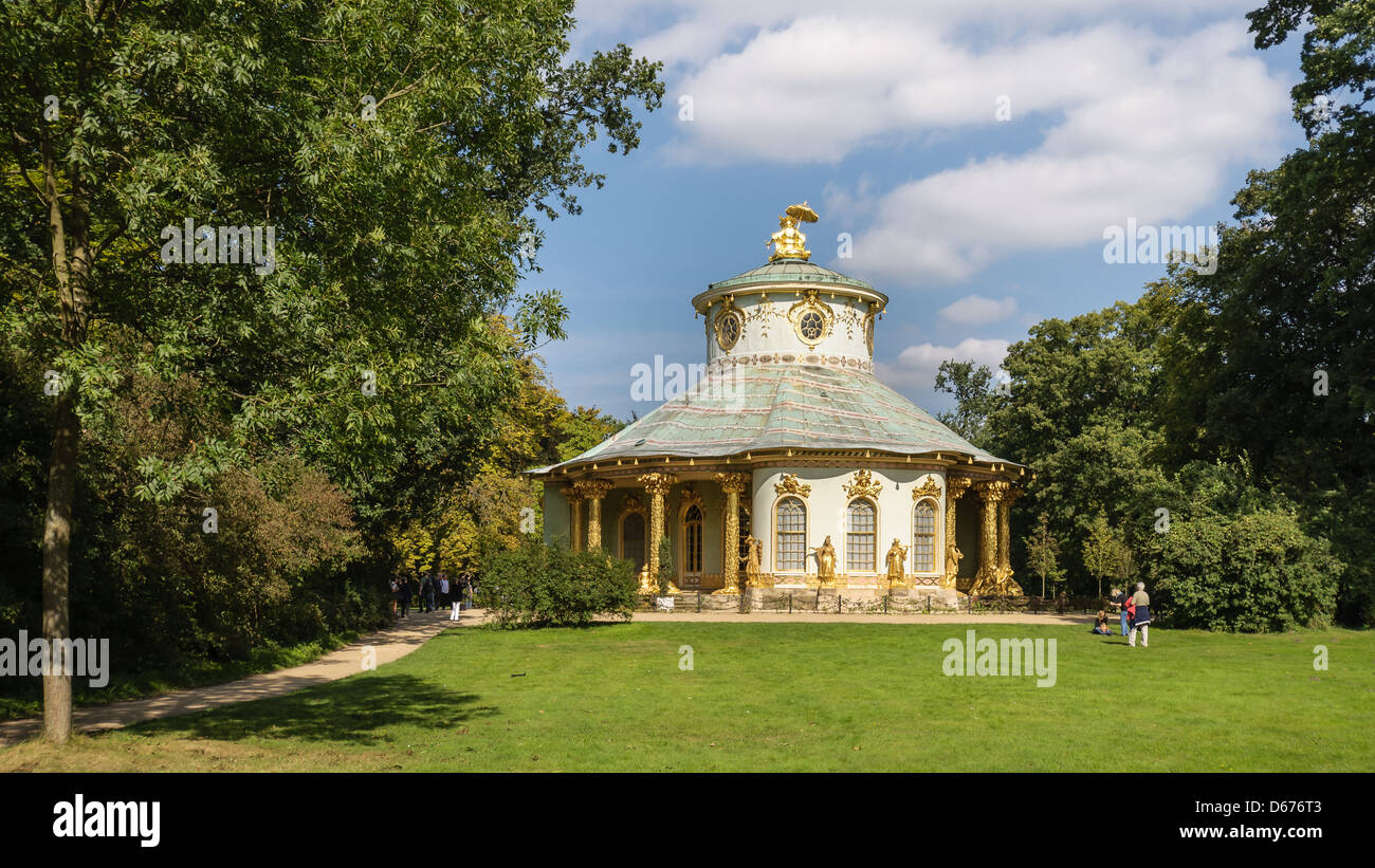 Casa del tè cinese nel Parco Sanssouci. Potsdam, Germania. Foto Stock