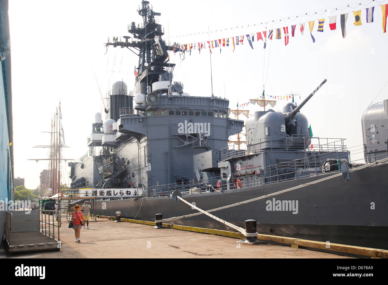 Settimana della flotta nave in Brooklyn NY Foto Stock