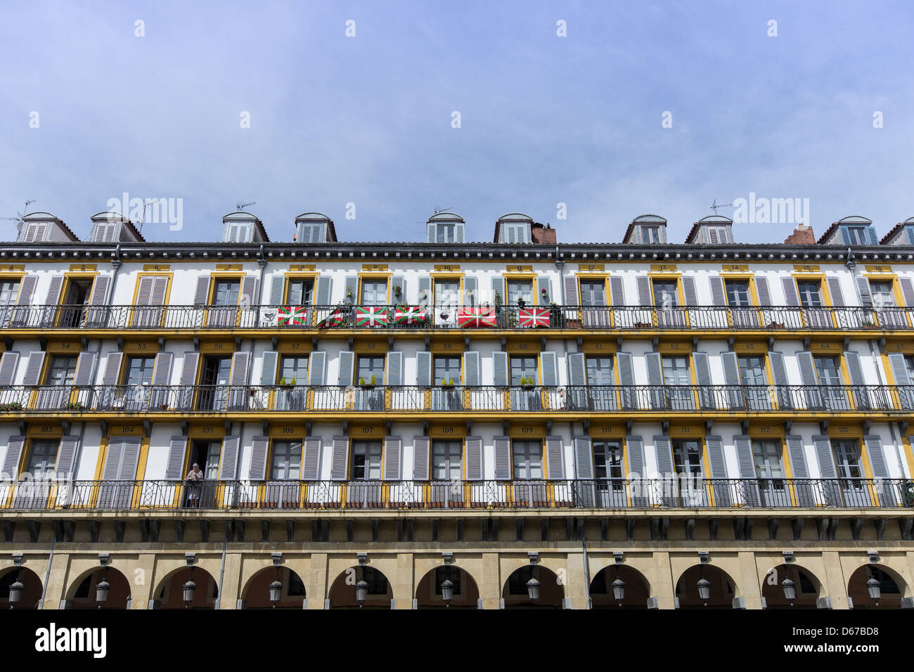 Plaza de la Constitución a San Sebastián Donostia, Paesi Baschi Foto Stock