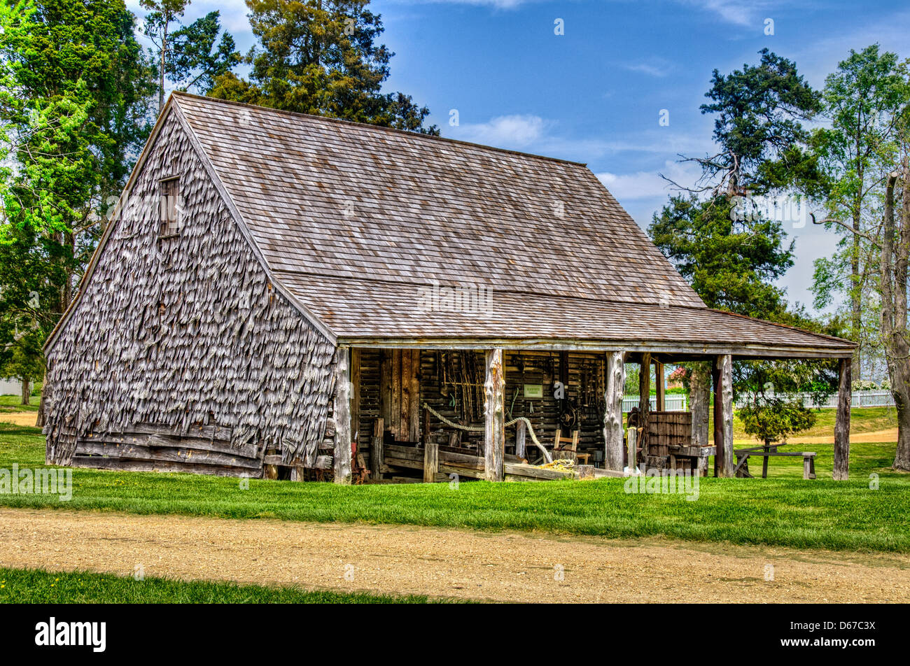 Presepe di mais, Sotterley Plantation, Hollywood, St. Mary's County, Maryland Foto Stock