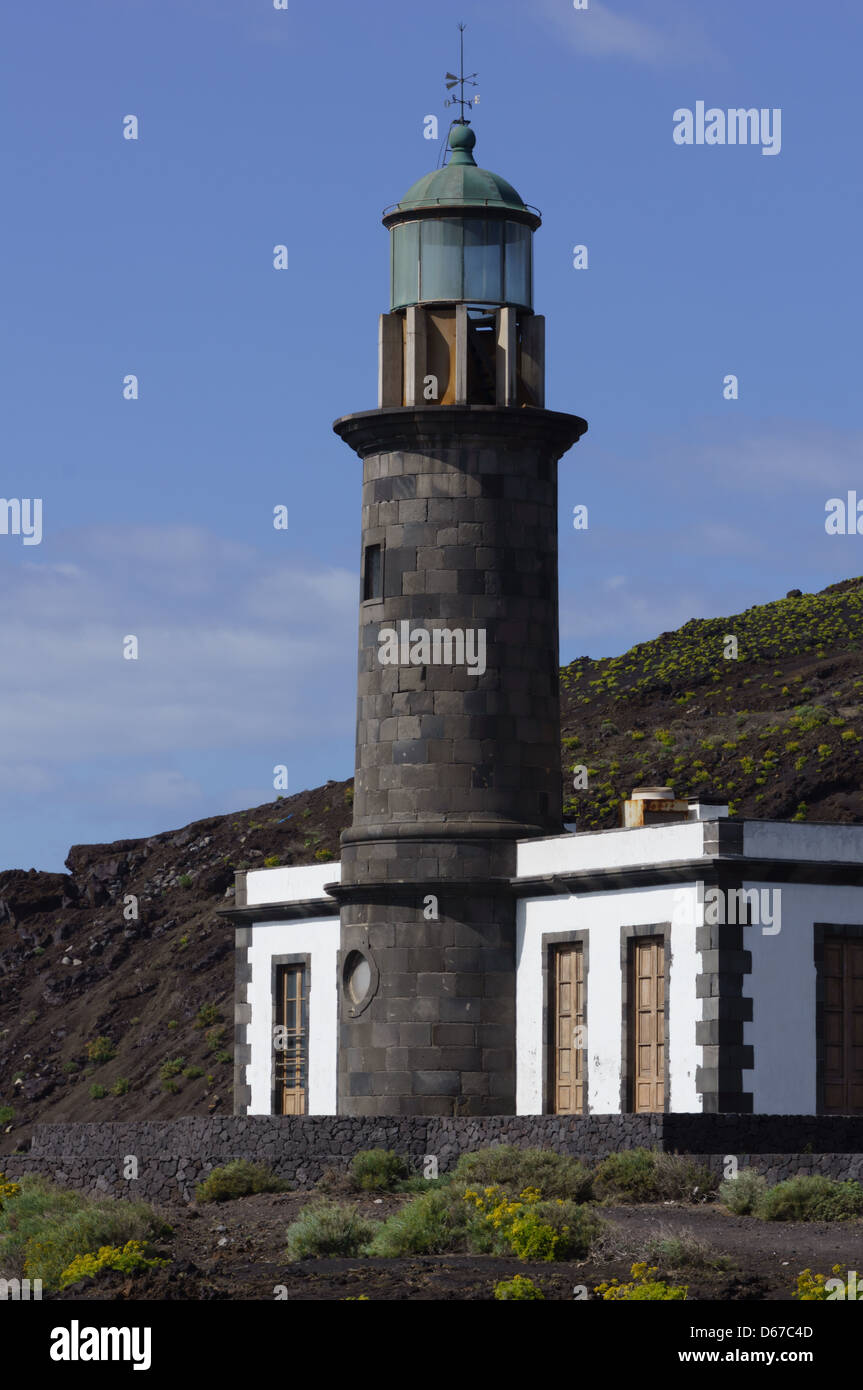 La Palma Isole Canarie - Salinas de Fuencaliente, il faro Foto Stock