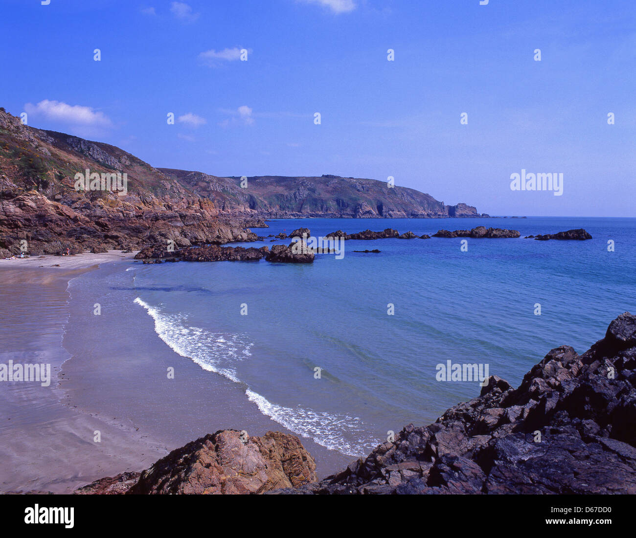 Petit Bot Bay, Saint Martin, Guernsey, Isole del Canale Foto Stock