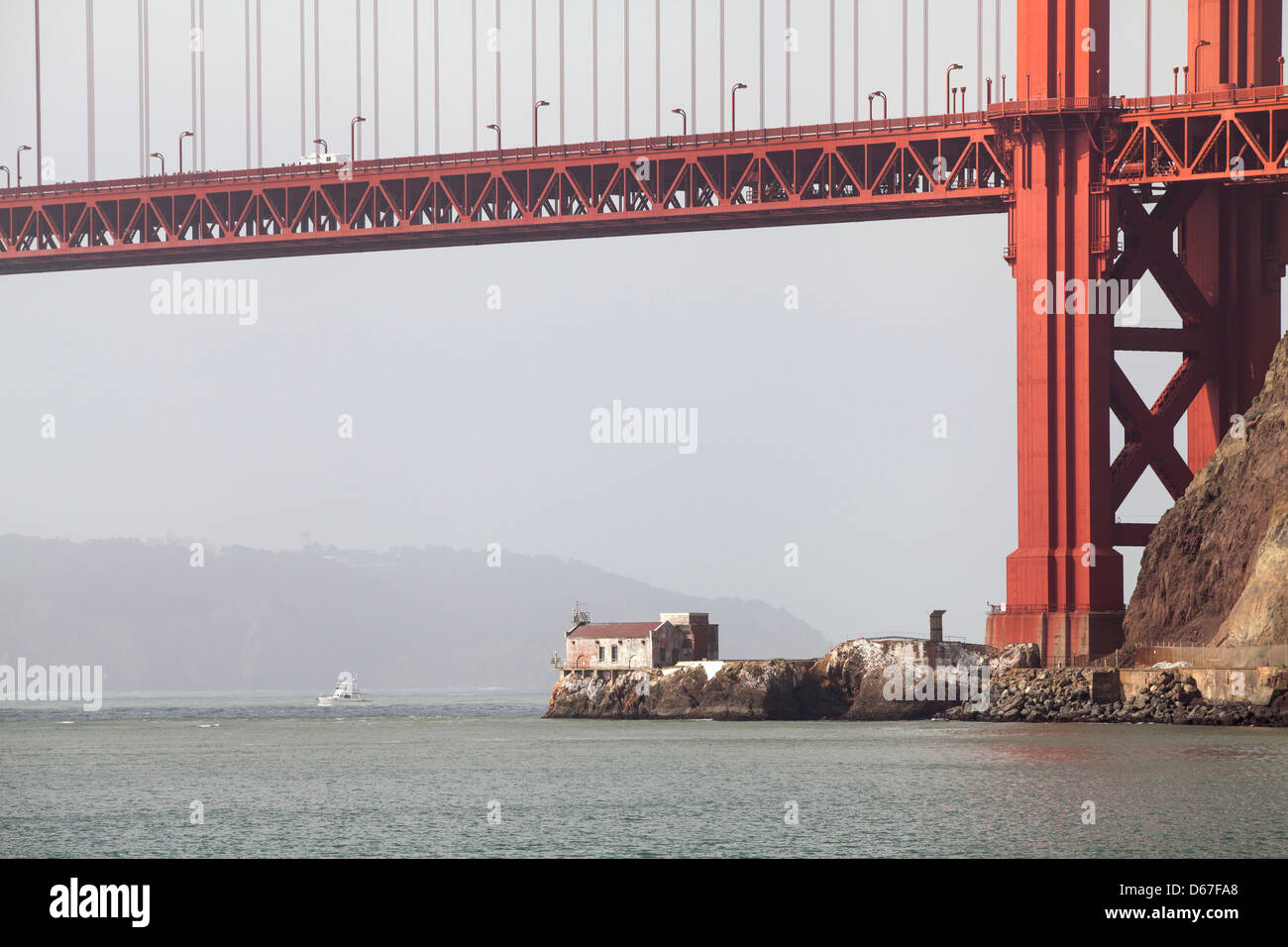 Golden Gate Bridge vista da Fort Baker, San Francisco, Sausalito lato, California, Stati Uniti, America del Nord Foto Stock