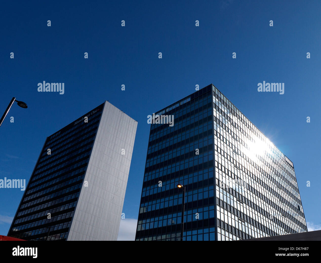 Manchester Uno con ex Co-op edificio in Manchester REGNO UNITO Foto Stock