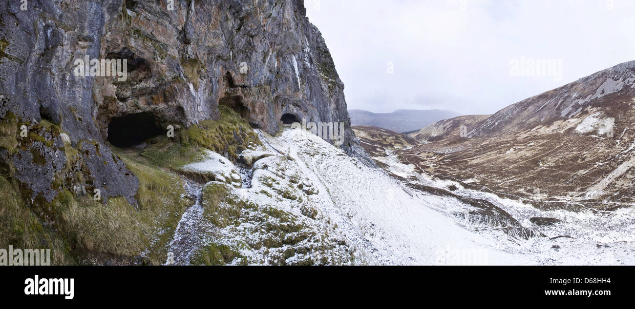 Il 'osso grotte" di Inchnadamph Sutherland Highlands scozzesi erano le ossa di un orso polare sono stati trovati. Foto Stock