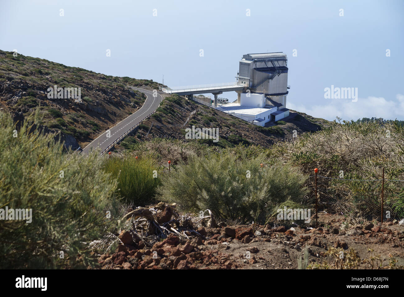 La Palma Isole Canarie - gli osservatori a Los Muchachos. Il Telescopio italiano Galileo. Foto Stock