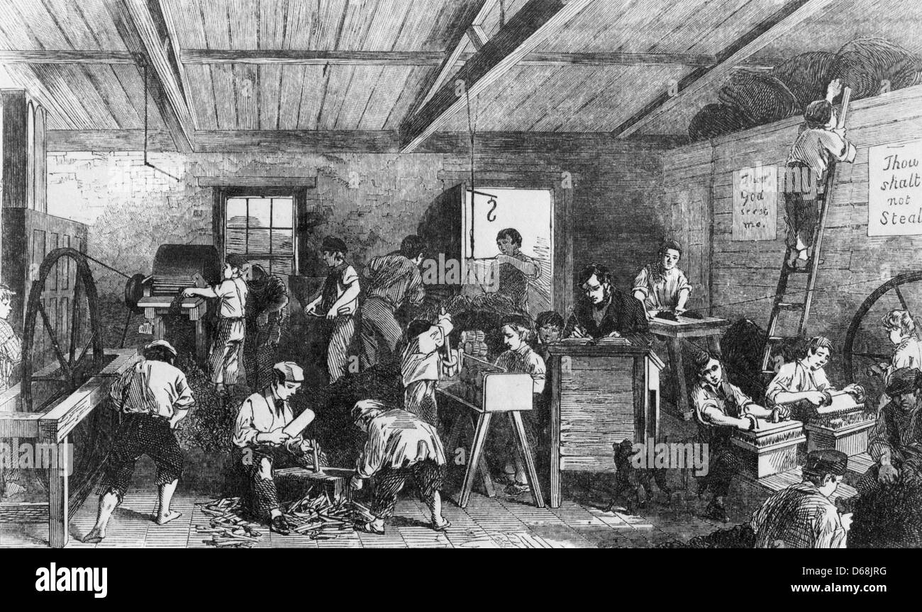 RAGGED SCHOOL in Brook Street, Londra, 1853 Foto Stock
