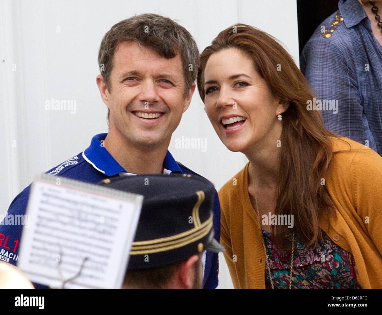 La Principessa Maria e il Principe ereditario Frederik frequentare l annuale sessione fotografica presso Palazzo Grasten in Grasten, Danimarca, 20 luglio 2012. Foto: Patrick van Katwijk PAESI BASSI FUORI Foto Stock