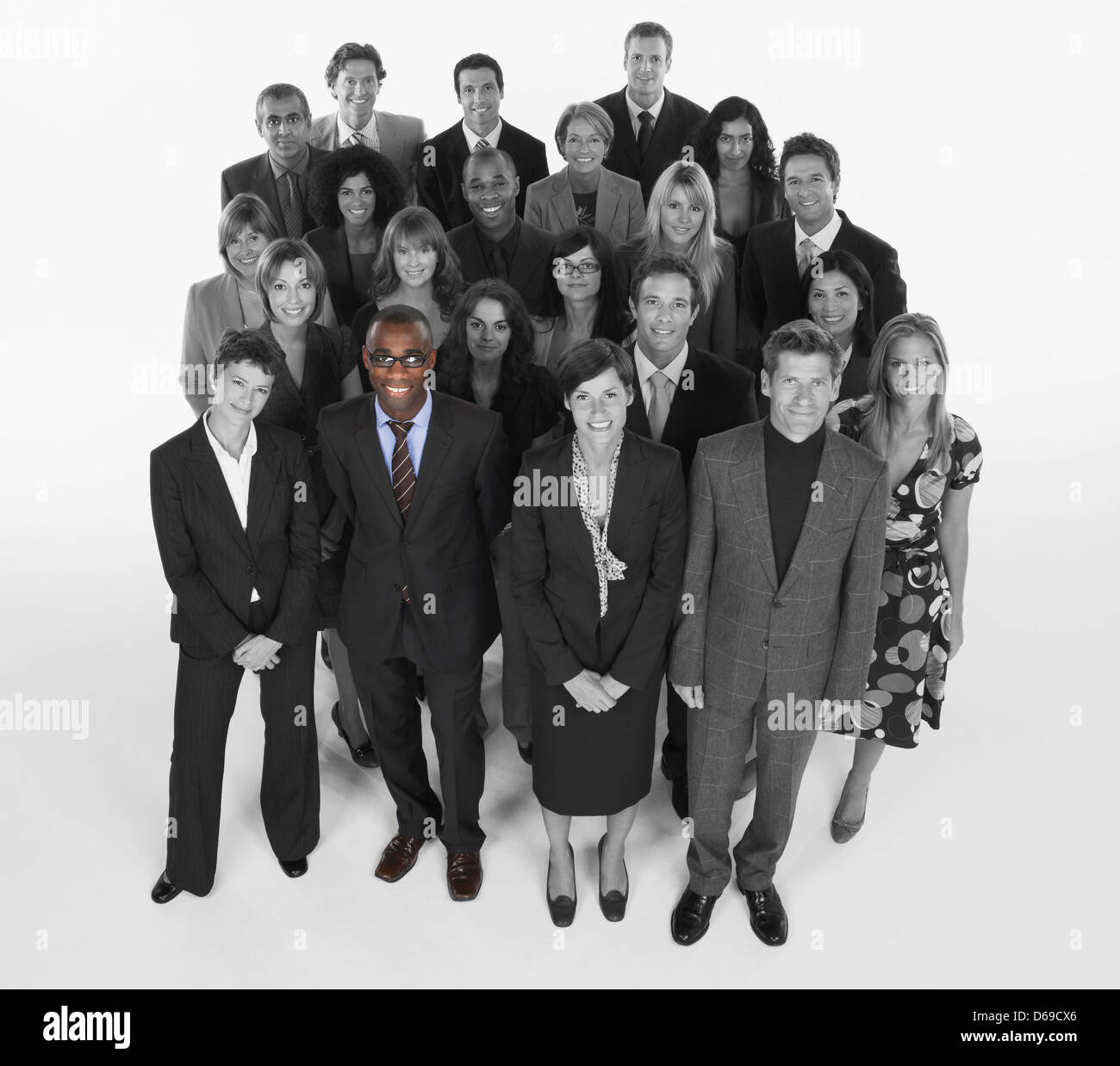 Ritratto di multi-etnico team business insieme permanente Foto Stock
