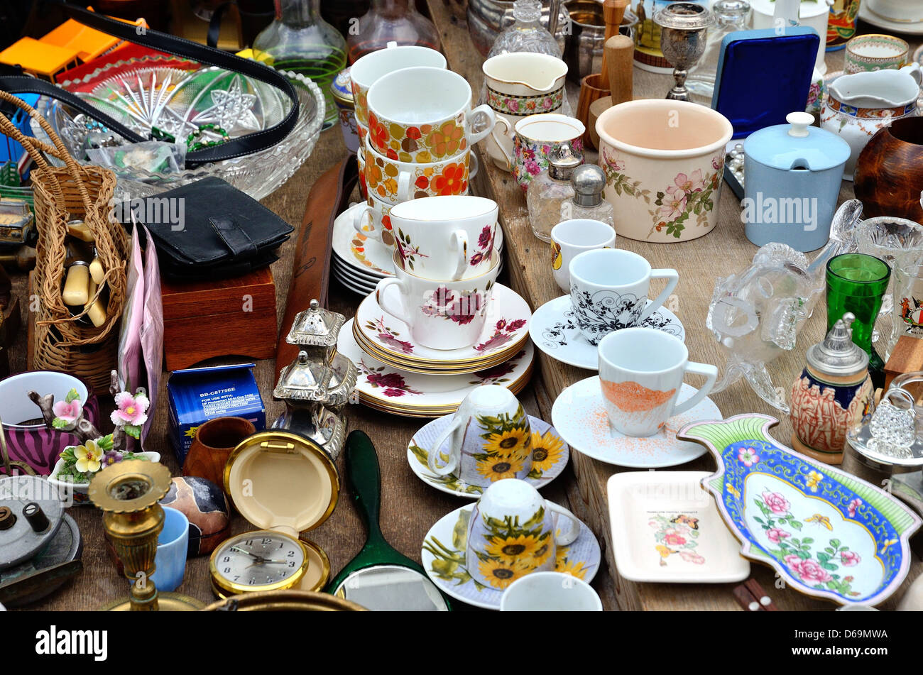 In prossimità di un secondo lato aperto del mercato merci di stallo Foto Stock