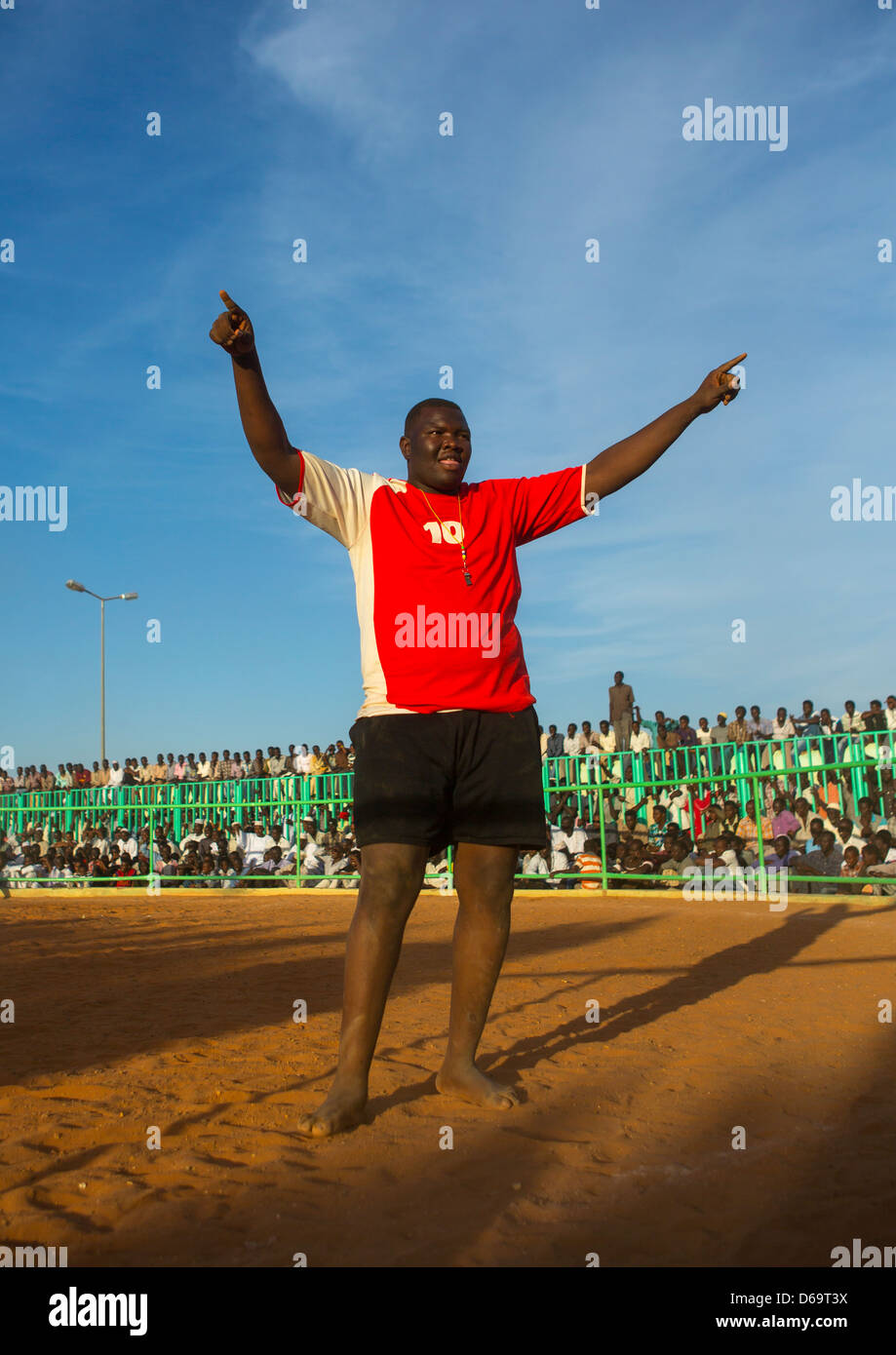 Nuba lottatore, Khartoum, Sudan Foto Stock