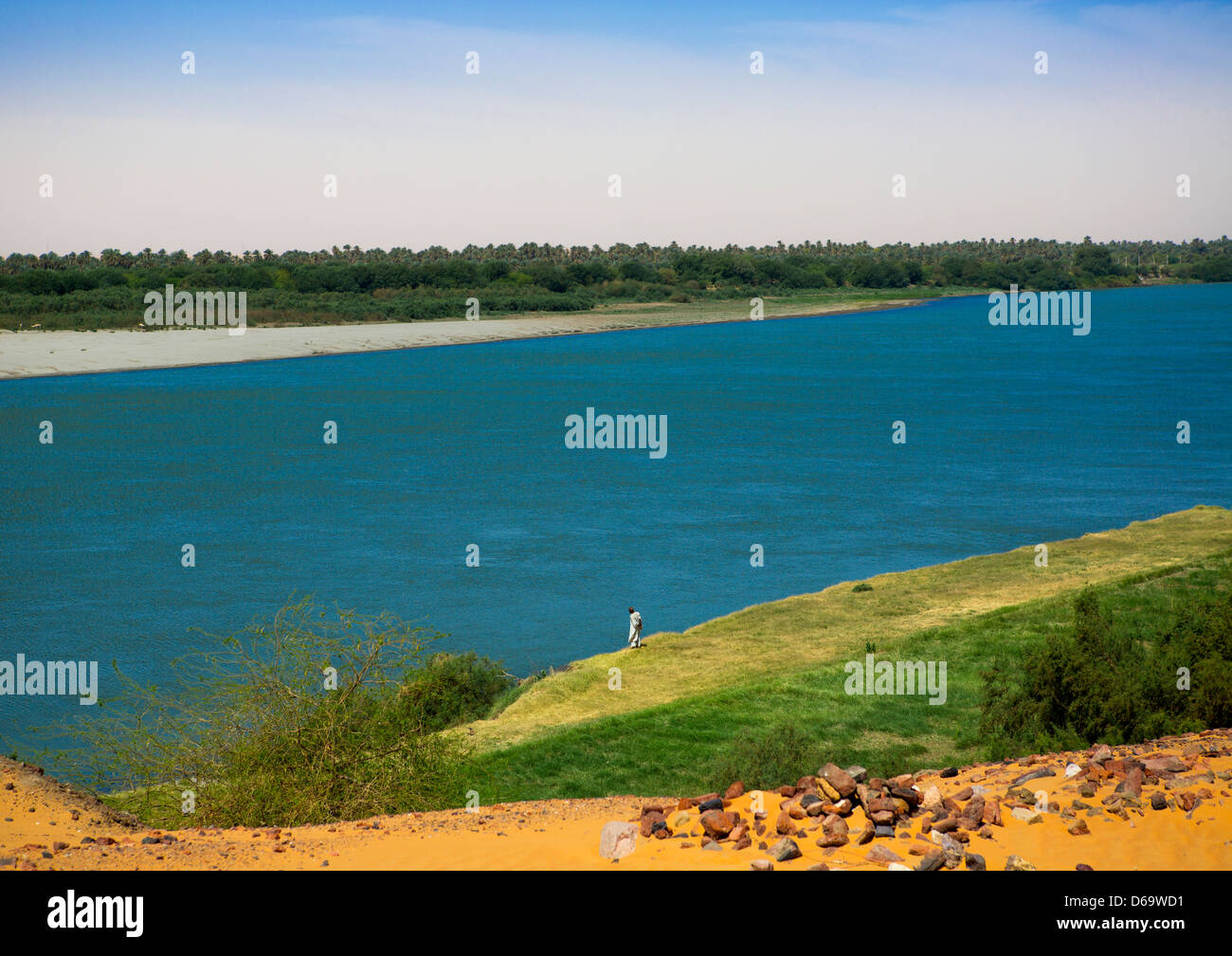 Il fiume Nilo, Old Dongola, Sudan Foto Stock