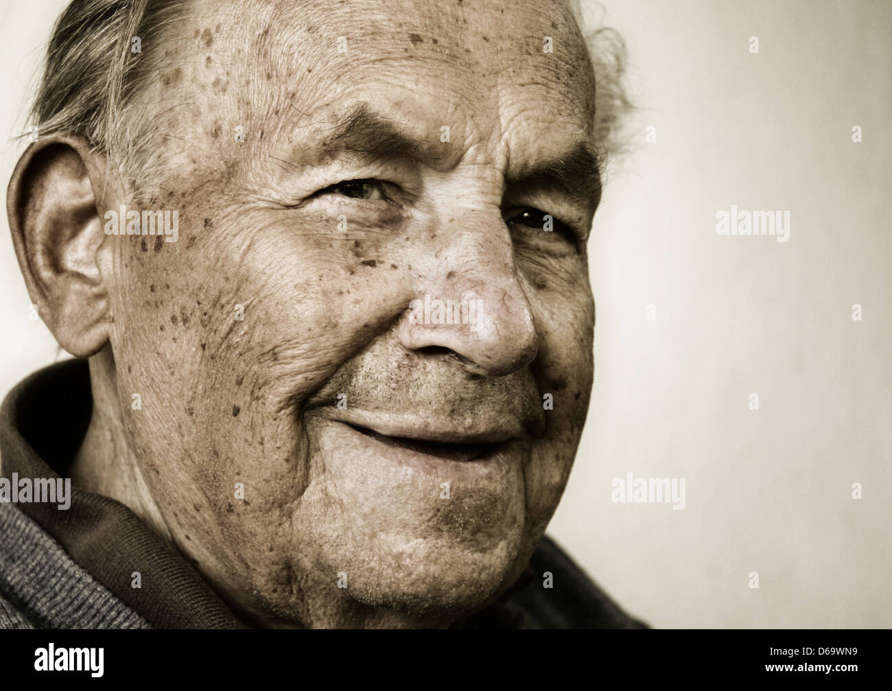 Nonno,senior,sorridente Foto Stock