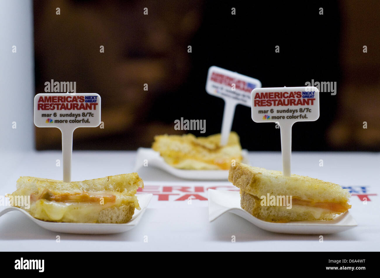 Atmosfera NBC promuove "America il prossimo grande ristorante' alla Vanderbilt Hall presso il Grand Central Terminal di New York City, Stati Uniti d'America - Foto Stock