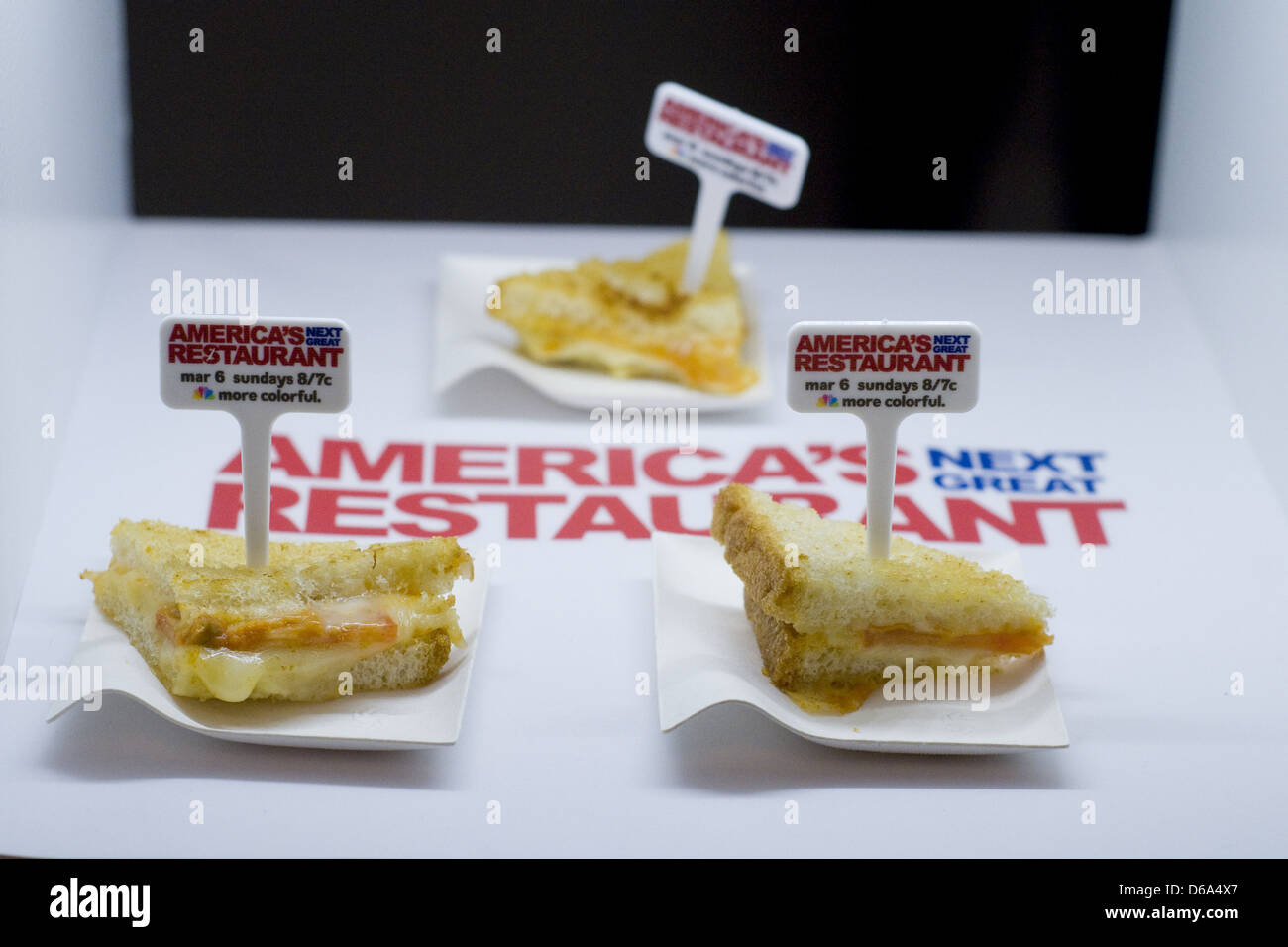 Atmosfera NBC promuove "America il prossimo grande ristorante' alla Vanderbilt Hall presso il Grand Central Terminal di New York City, Stati Uniti d'America - Foto Stock