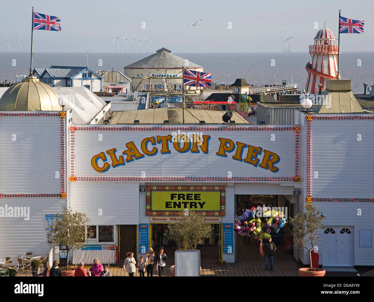 Clacton Pier, Essex, Inghilterra Foto Stock