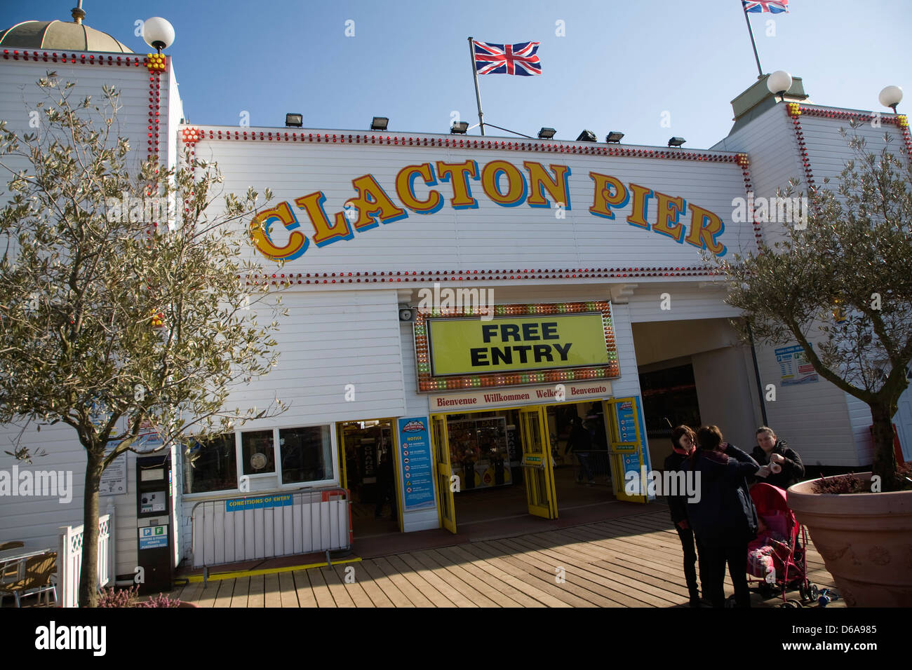 Clacton Pier, Essex, Inghilterra Foto Stock