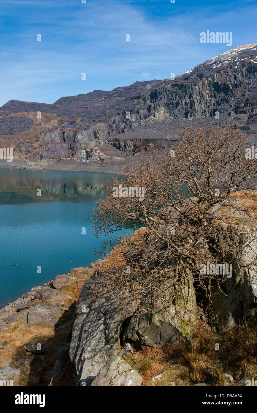 Llyn Peris Parco Nazionale di Snowdonia Foto Stock