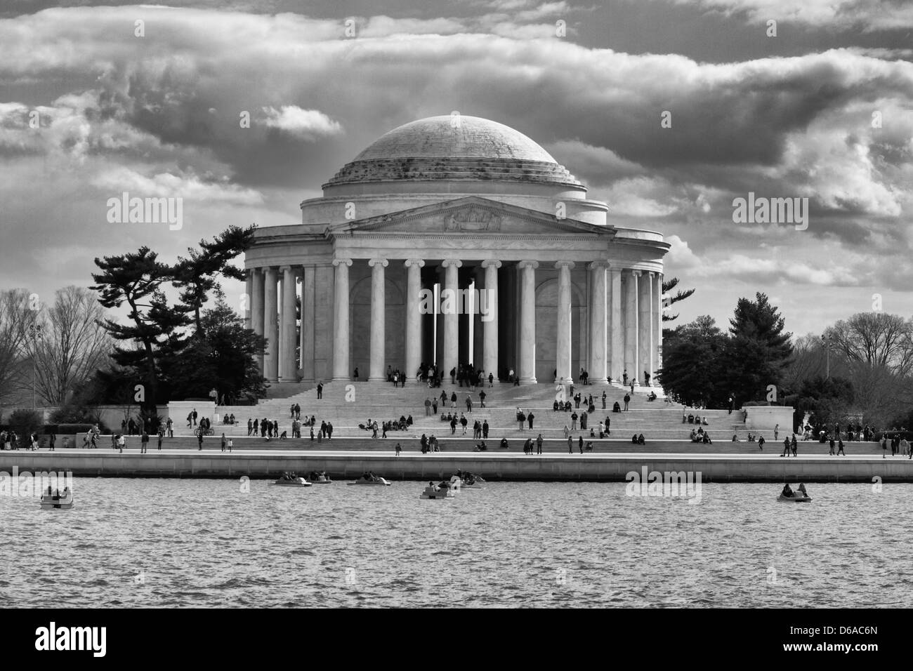 Jefferson Memorial, Washington DC in bianco e nero Foto Stock