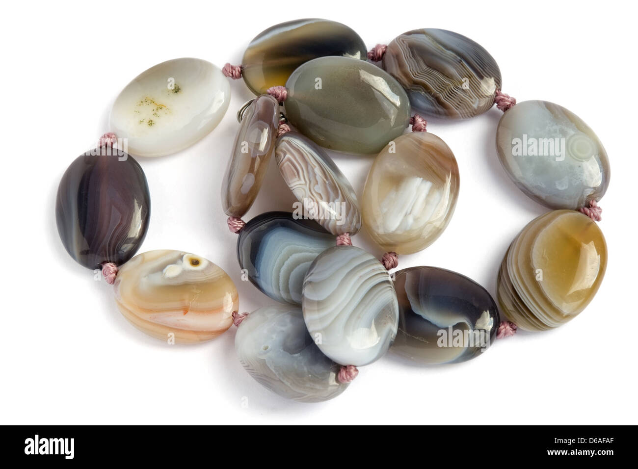 Collana da semipreziose jasper Foto Stock