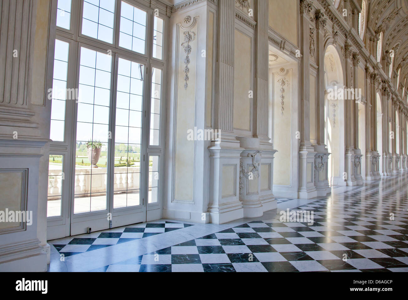 Italia - Royal Palace - Galleria di Diana Venaria Foto Stock
