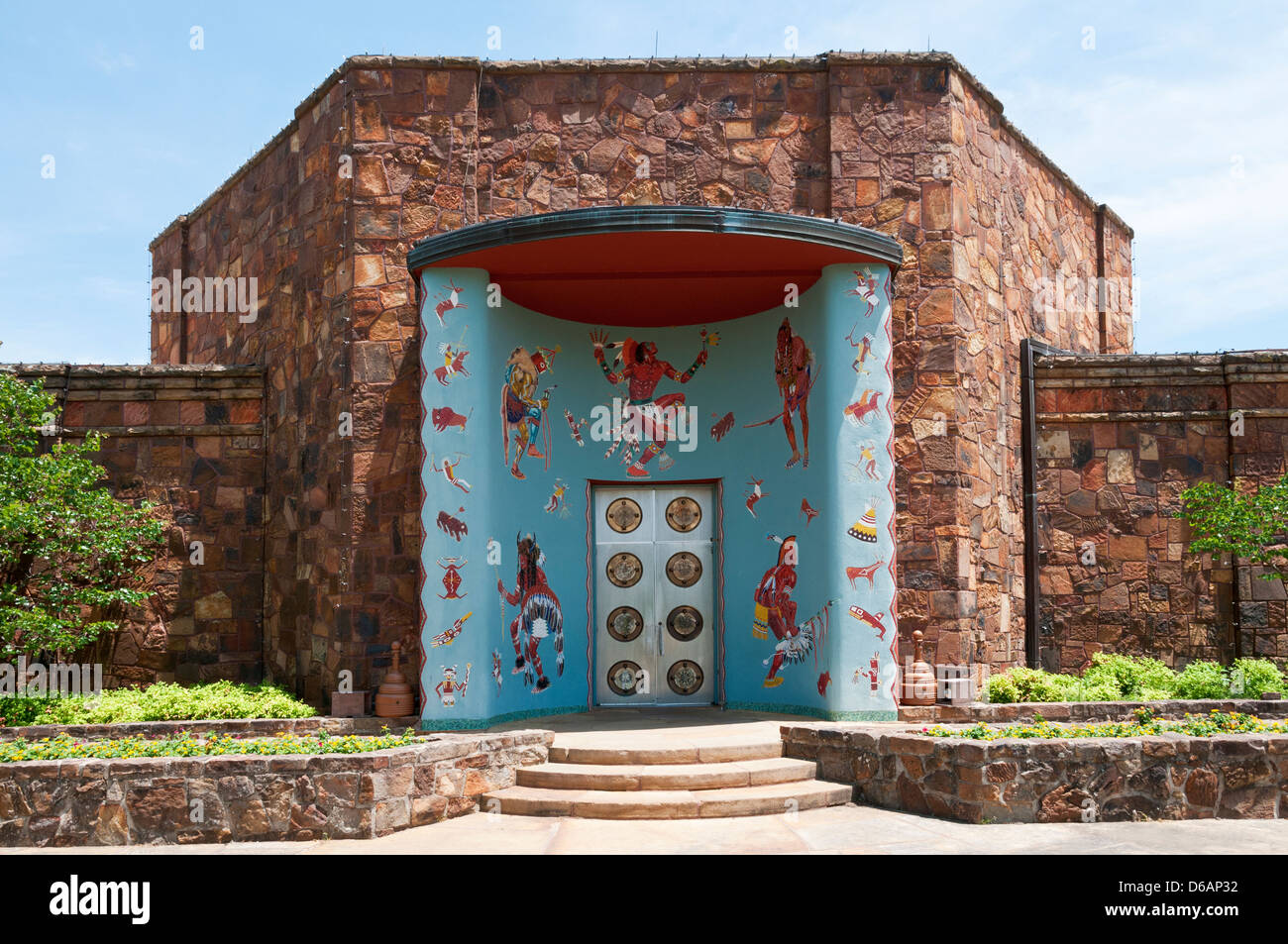 Oklahoma, Bartlesville, Woolaroc Museum & Wildlife preservare, entrata al museo. Foto Stock