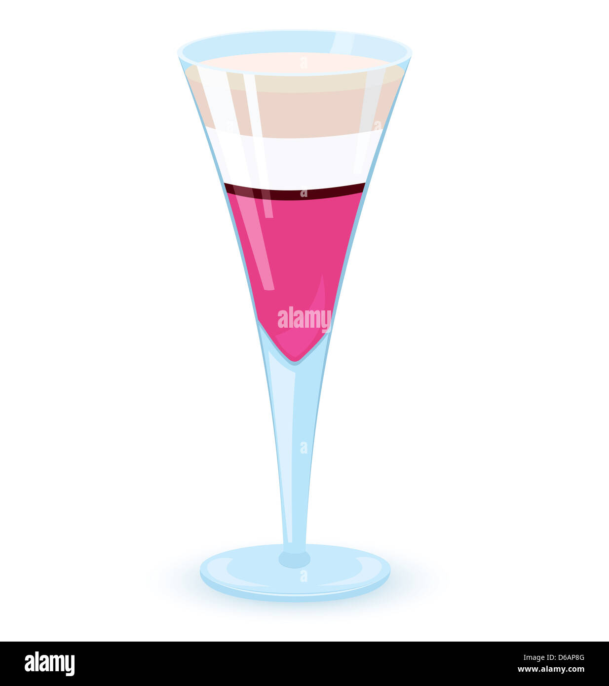 Cocktail stratificata illustrazione Raster Foto Stock