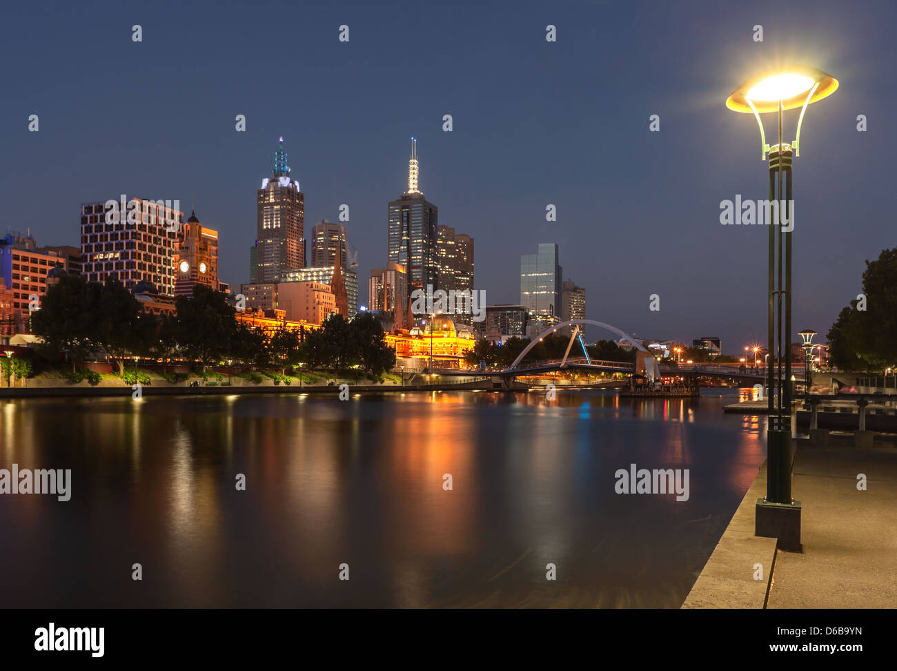 Melbourne dal Southbank Foto Stock