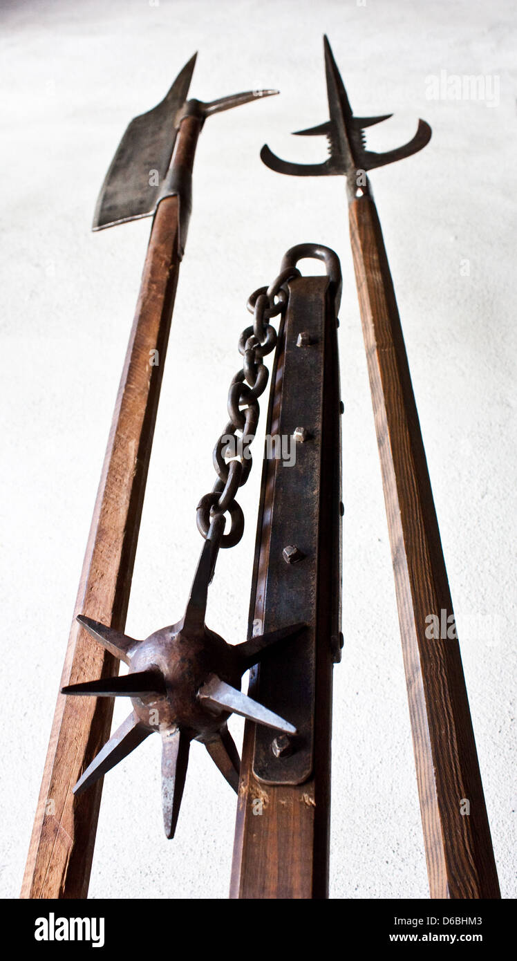 Esercito medievale Foto Stock