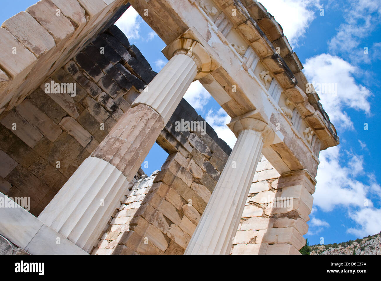 Il tempio di Apollo a Delfi. La Grecia Foto Stock