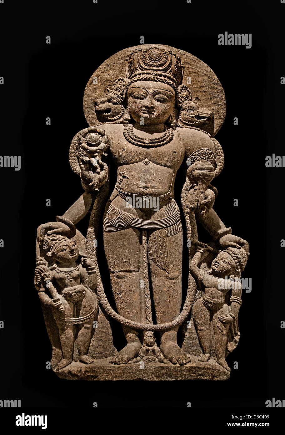 Vishnu Caturmurti Kashmir Verinaga indù induismo India 12 Cent Foto Stock